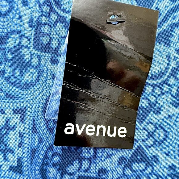 AVENUE Blue Boho Blouse Plus Size 20 Rayon Tunic Top Long Sleeve NWT - Picture 13 of 14